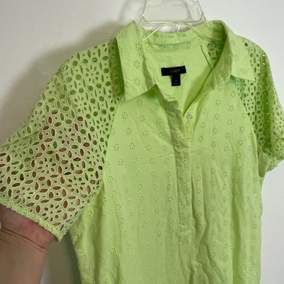 J. Crew Light Green Eyelet Dress - Picture 3 of 6